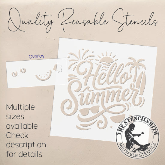 10481 Hello Summer Stencil - The Stencilsmith