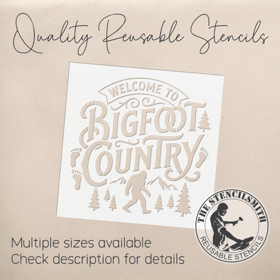 10483 Bigfoot Country Stencil - The Stencilsmith