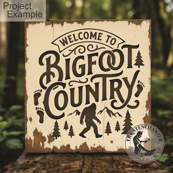 10483 Bigfoot Country Stencil - The Stencilsmith