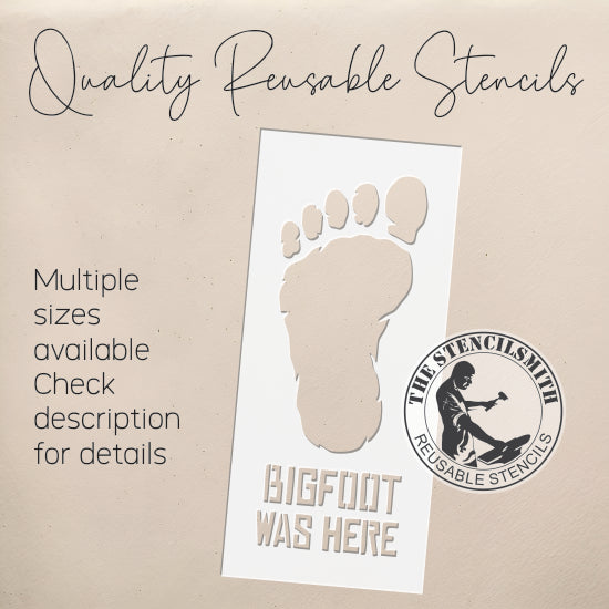 10484 Bigfoot Was Here Stencil - The Stencilsmith