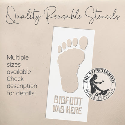 10484 Bigfoot Was Here Stencil - The Stencilsmith