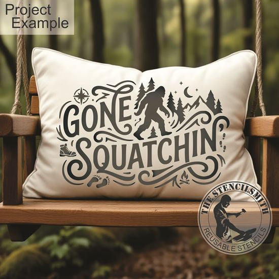 10486 Gone Squatchin' Stencil - The Stencilsmith