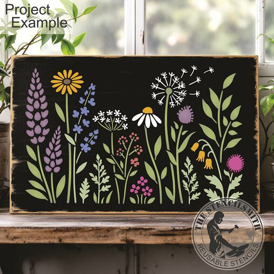 10488 Wildflowers Stencil - The Stencilsmith