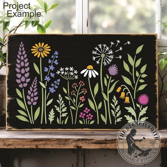 10488 Wildflowers Stencil - The Stencilsmith