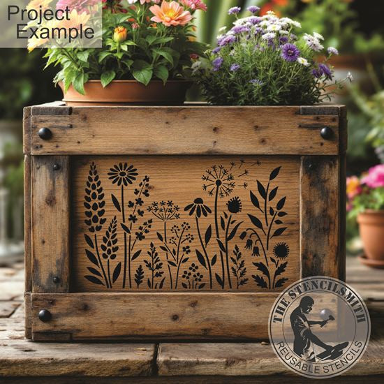 10488 Wildflowers Stencil - The Stencilsmith