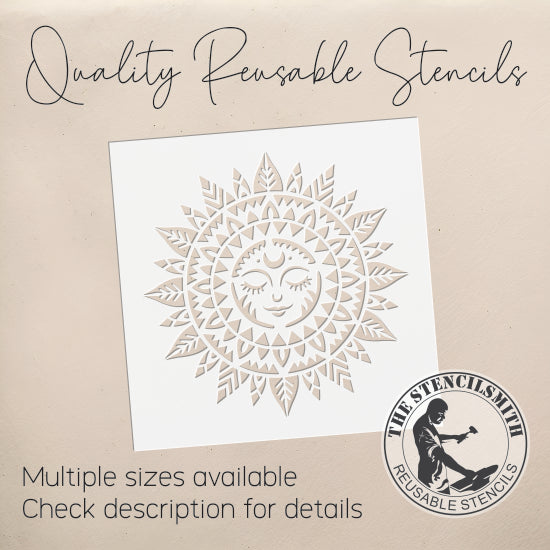10490 Sun Moon Mandala Stencil - The Stencilsmith