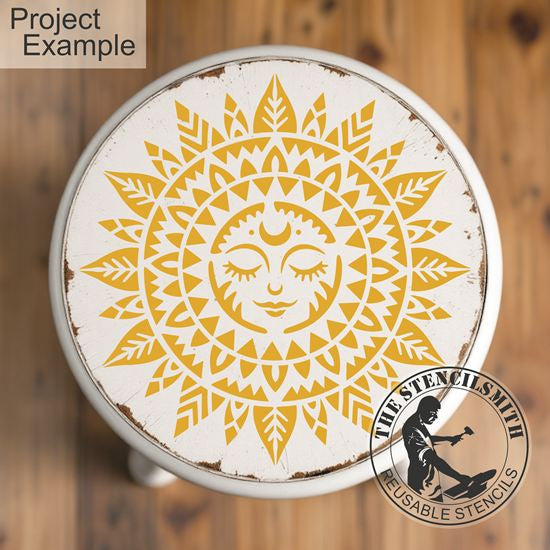 10490 Sun Moon Mandala Stencil - The Stencilsmith