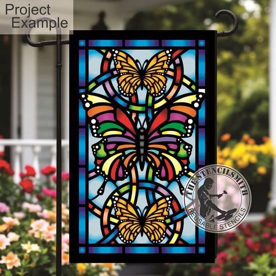 10491 Butterfly Stained Glass Stencil - The Stencilsmith