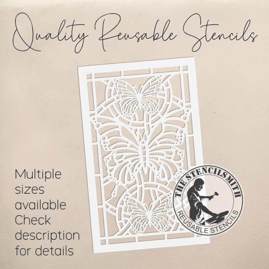 10491 Butterfly Stained Glass Stencil - The Stencilsmith