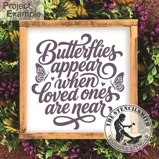 10492 Butterflies Appear When Angels Stencil - The Stencilsmith