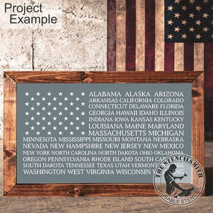 10466 State Names Flag Stencil - The Stencilsmith