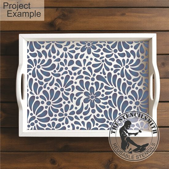 10495 Retro Pattern Stencil - The Stencilsmith