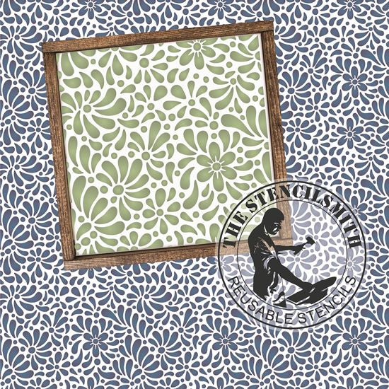 10495 Retro Pattern Stencil - The Stencilsmith