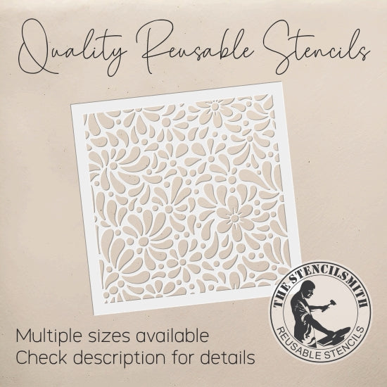 10495 Retro Pattern Stencil - The Stencilsmith