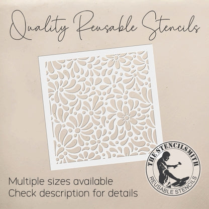 10495 Retro Pattern Stencil - The Stencilsmith