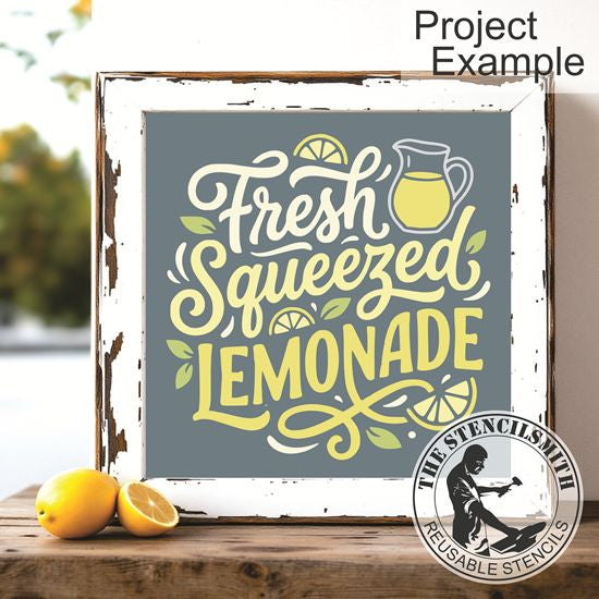 10493 Fresh Squeezed Lemonade Stencil - The Stencilsmith