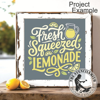 10493 Fresh Squeezed Lemonade Stencil - The Stencilsmith