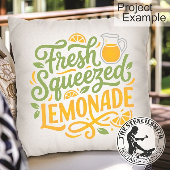 10493 Fresh Squeezed Lemonade Stencil - The Stencilsmith