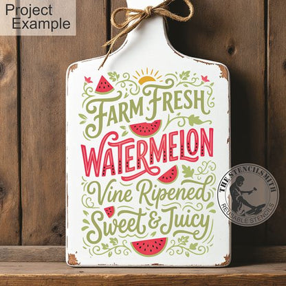 1049 Farm Fresh Watermelon Stencil - The Stencilsmith