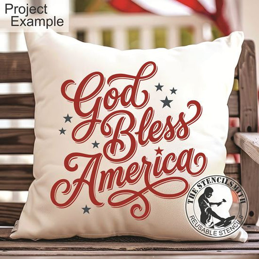 10501 God Bless America Stencil - The Stencilsmith
