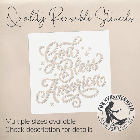 10501 God Bless America Stencil - The Stencilsmith