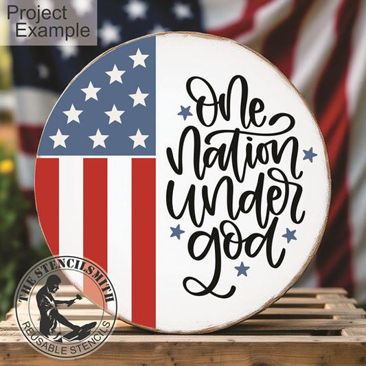 10502 One Nation Under God Stencil - The Stencilsmith