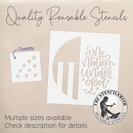 10502 One Nation Under God Stencil - The Stencilsmith