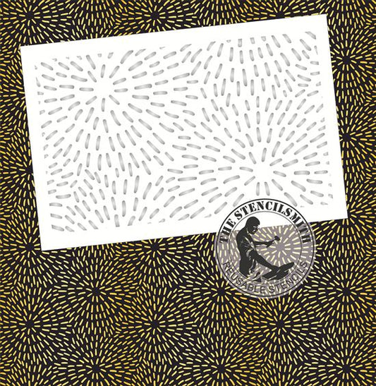 10503 Sunburst Firework Pattern Stencil - The Stencilsmith