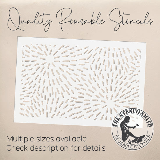 10503 Sunburst Firework Pattern Stencil - The Stencilsmith