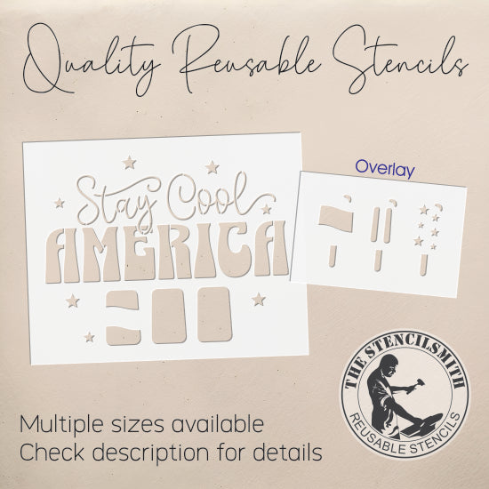 10506 Stay Cool America Popsicle Stencil - The Stencilsmith