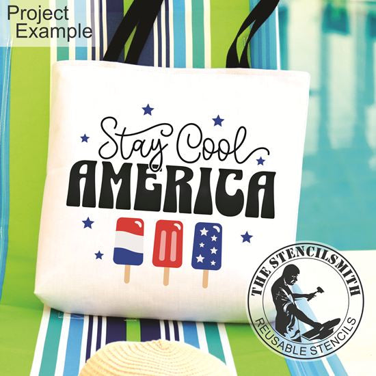 10506 Stay Cool America Popsicle Stencil - The Stencilsmith