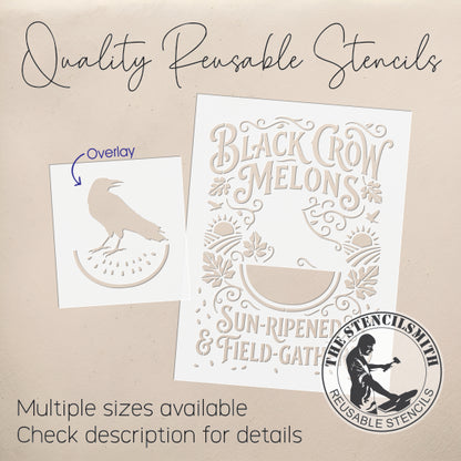 10509 Black Crow Melons Stencil - The Stencilsmith