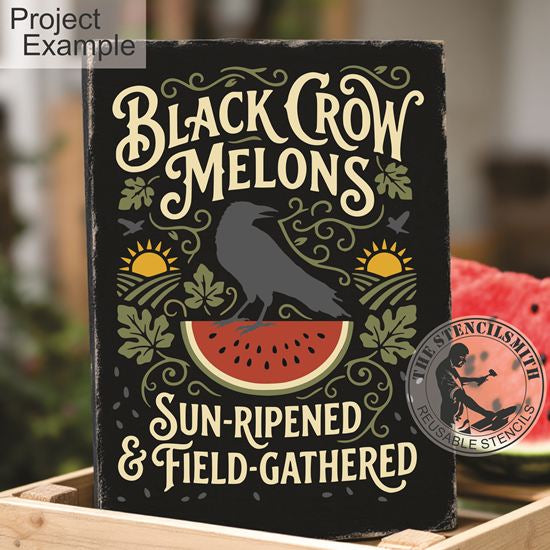 10509 Black Crow Melons Stencil - The Stencilsmith