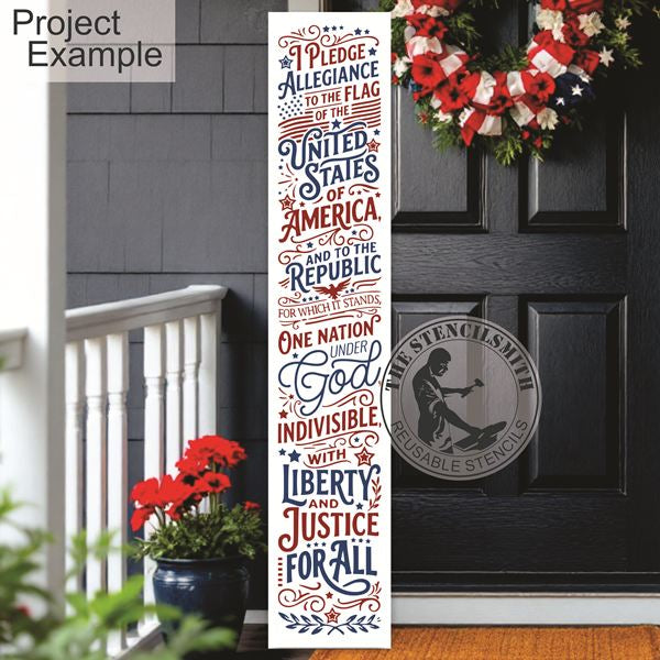 10512 I Pledge Allegiance Leaner Stencil - The Stencilsmith