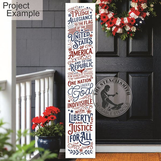 10512 I Pledge Allegiance Leaner Stencil - The Stencilsmith