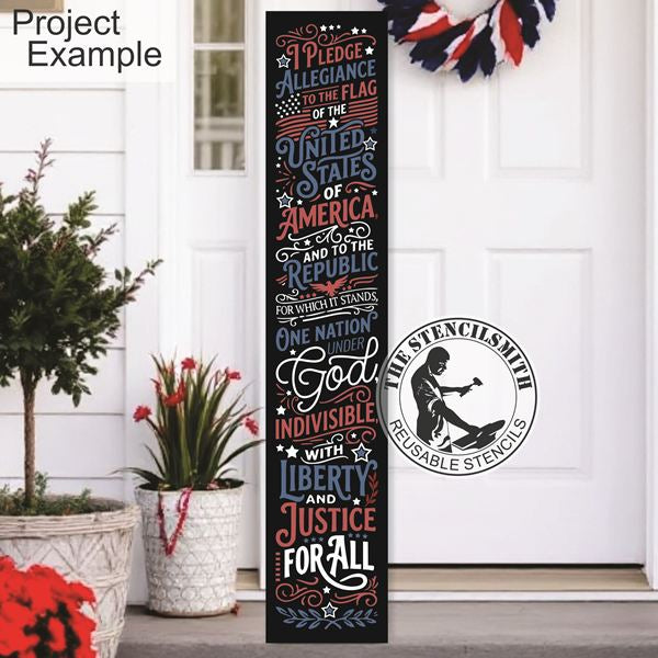 10512 I Pledge Allegiance Leaner Stencil - The Stencilsmith