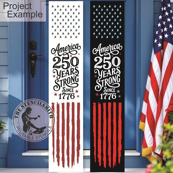 10513 America 250 Years Leaner Stencil - The Stencilsmith