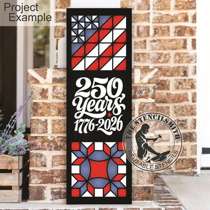 10516 250 Years Quilt Stencil - The Stencilsmith