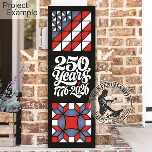 10516 250 Years Quilt Stencil - The Stencilsmith