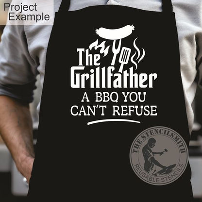 10519 Barbeque Phrase Stencils - The Stencilsmith