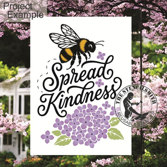 10522 Spread Kindness Bee Stencil - The Stencilsmith