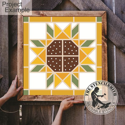 10523 Sunflower Quilt Stencil - The Stencilsmith