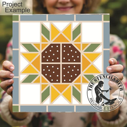 10523 Sunflower Quilt Stencil - The Stencilsmith
