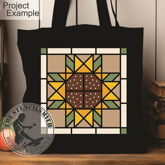 10523 Sunflower Quilt Stencil - The Stencilsmith