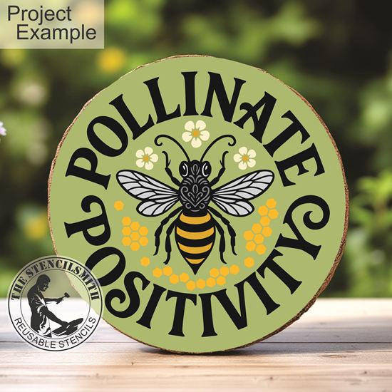 10524 Pollinate Positivity Bee Stencil - The Stencilsmith