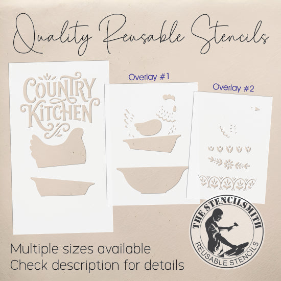 10526 Country Kitchen Stacked Bowls Stencil - The Stencilsmith