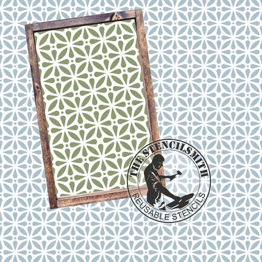10432 Retro Pattern Stencil - The Stencilsmith