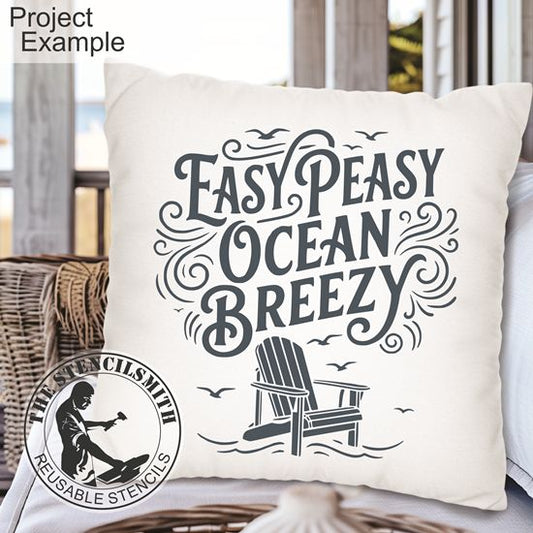 10533 Easy Peasy Ocean Breezy Stencil - The Stencilsmith