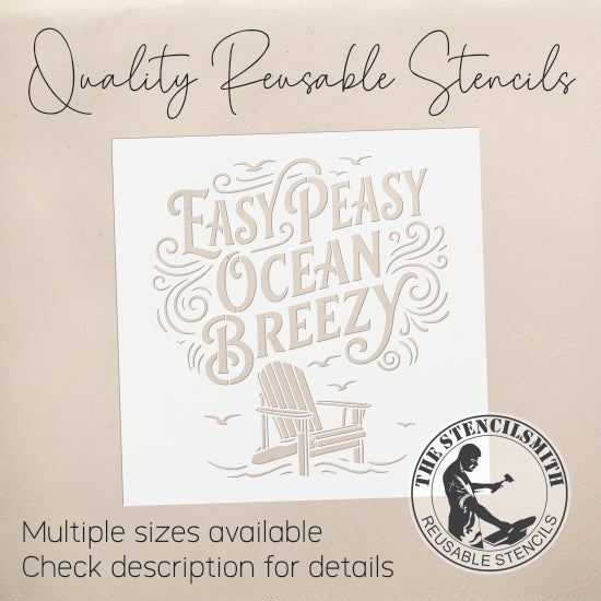 10533 Easy Peasy Ocean Breezy Stencil - The Stencilsmith