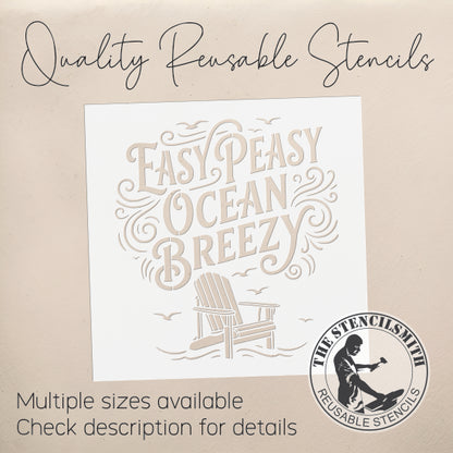 10533 Easy Peasy Ocean Breezy Stencil - The Stencilsmith